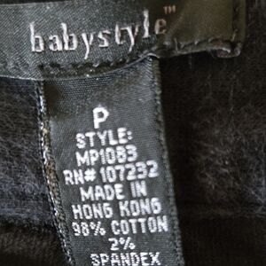 Babystyle Women's Velvet Black Boot Cut Pants